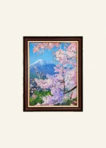 Sắc Xuân Dưới Chân Núi Phú Sĩ – Tranh Phong Cảnh 75x105cm