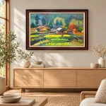 Phối cảnh phòng khách phong cách Japandi
