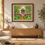Phối cảnh phòng khách phong cách Japandi