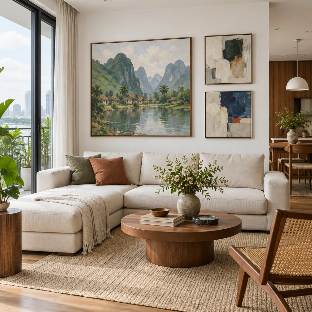 Cách bố trí tranh treo tường gallery đẹp và cân đối