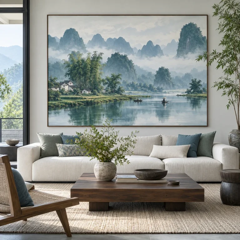 Chọn kích thước tranh treo tường theo từng không gian