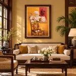 Phối cảnh phòng khách Indochine