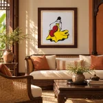 Phối cảnh phòng khách Indochine