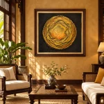 Phối cảnh phòng khách Indochine